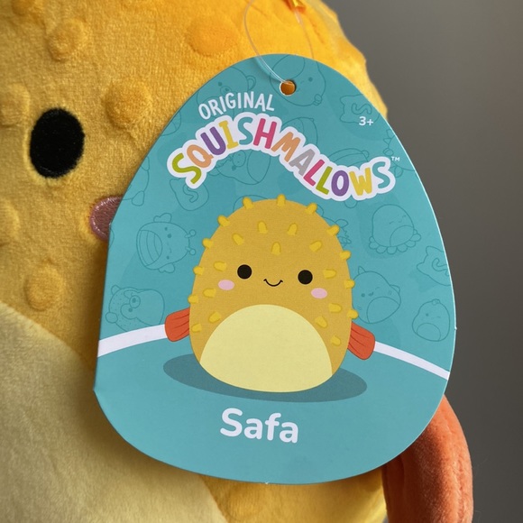 Squishmallows Toys Nwt 7 Safa The Yellow Puffer Fish Squishmallow